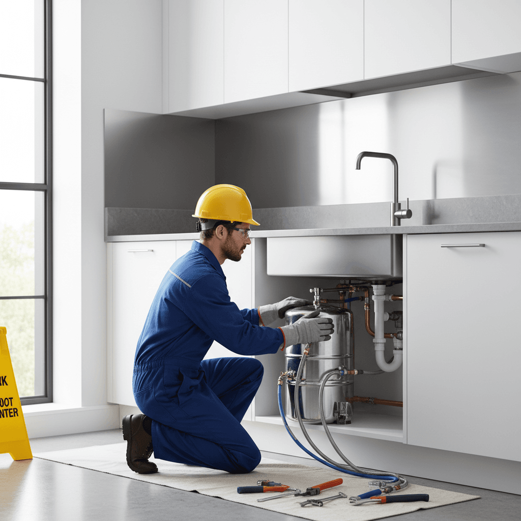 Water tank installation service