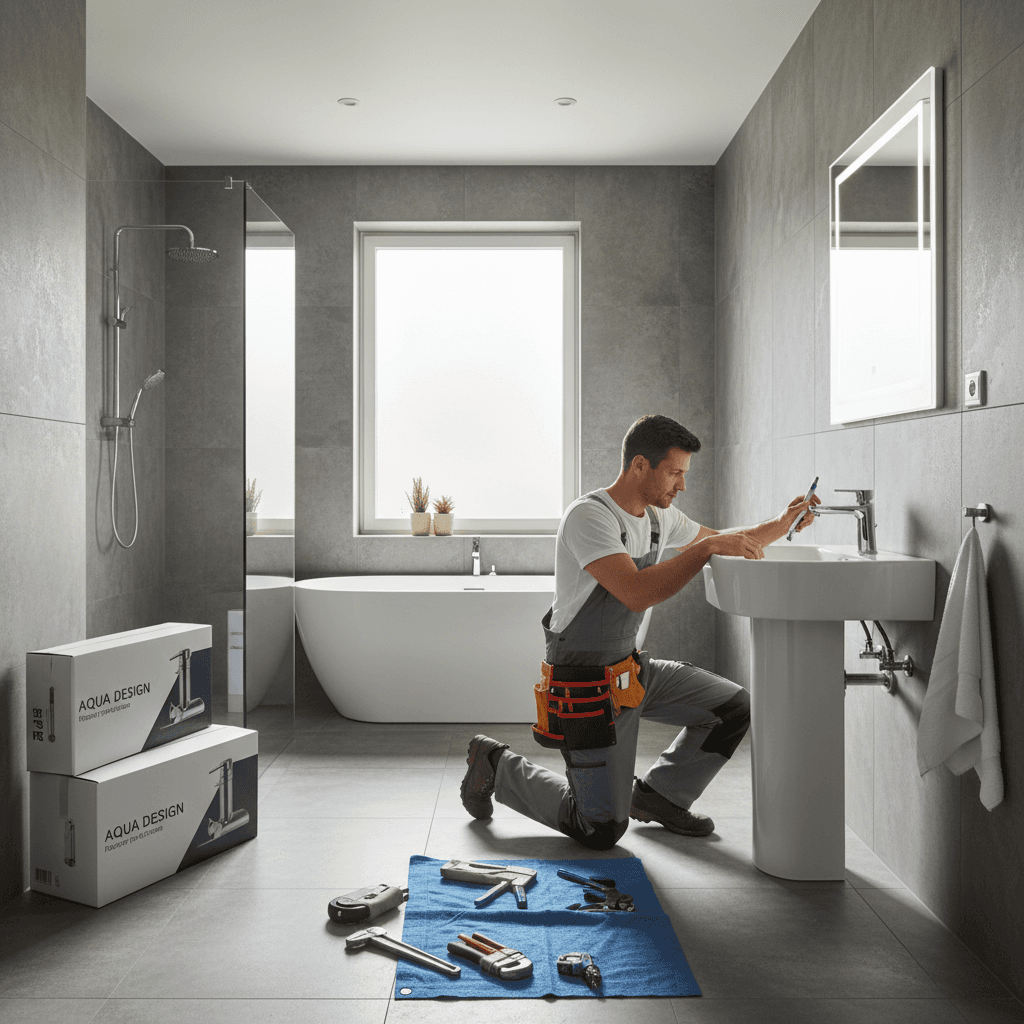 Bathroom fitting installation