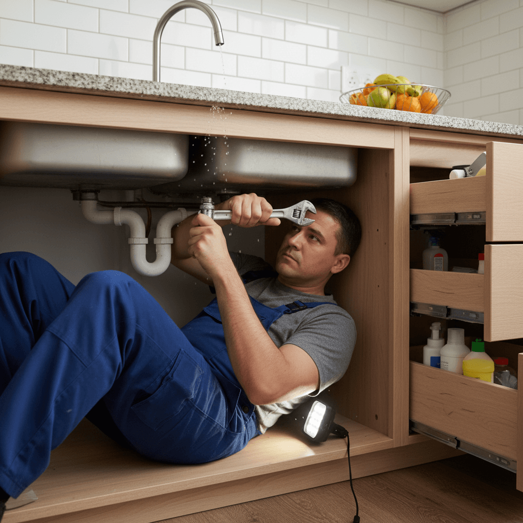 Leakage repair on bathroom fixtures